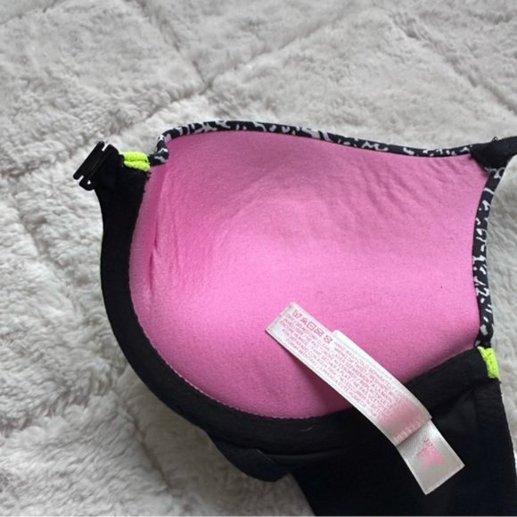 Victoria's Secret PINK | Black Dot & Neon Wear Everywhere Push-Up | Size 34B - Picture 7 of 12
